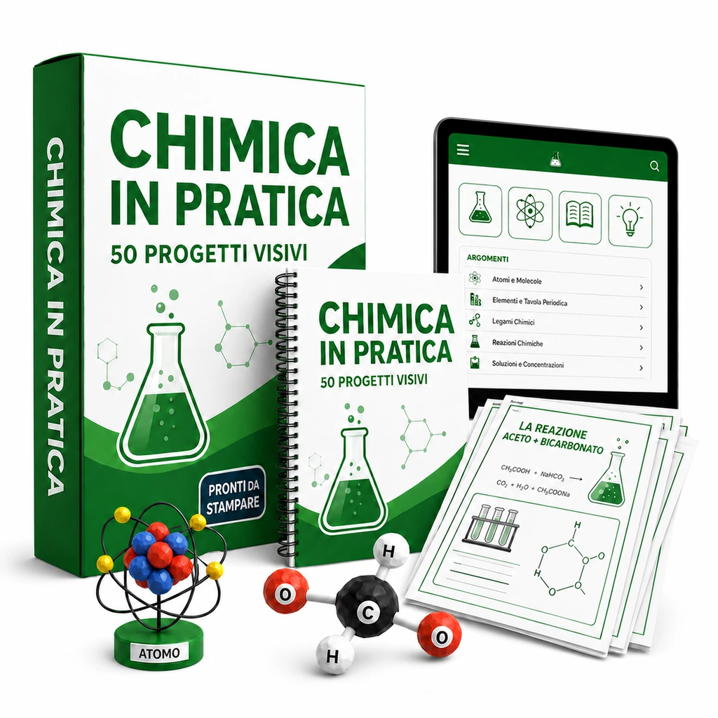 Chimica in Pratica: 50 progetti visivi, quaderno docente, tablet e schede stampabili